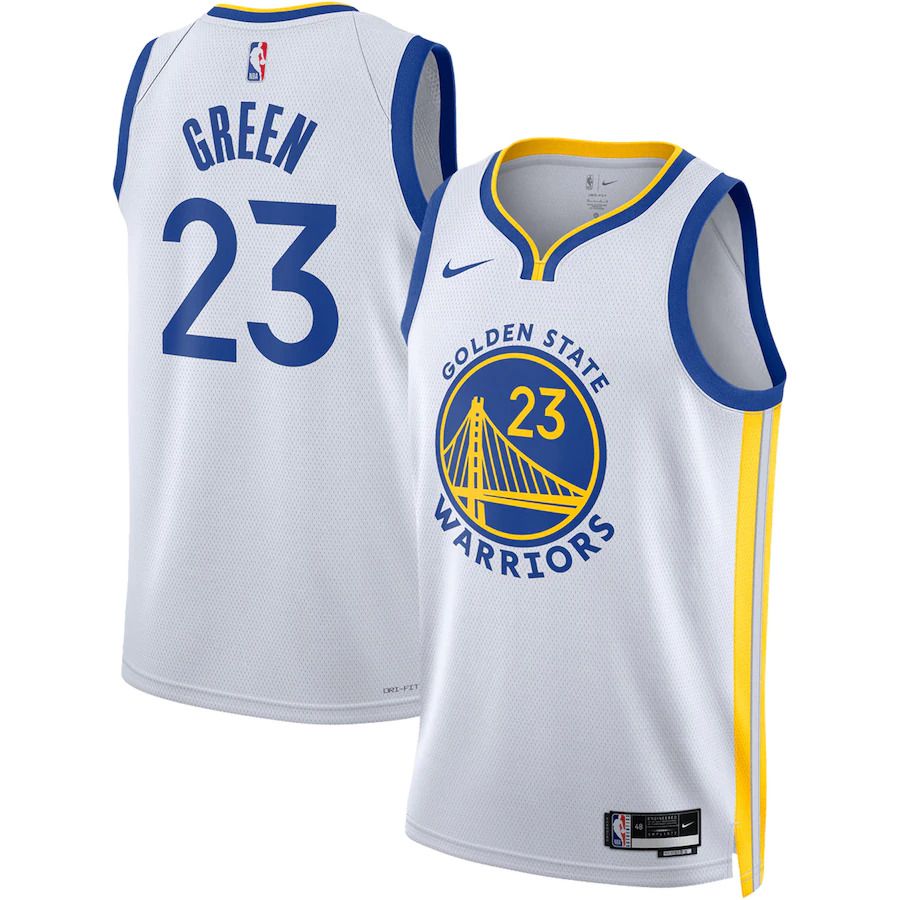 Men Golden State Warriors #23 Draymond Green Nike White Association Edition 2022-23 Swingman NBA Jersey